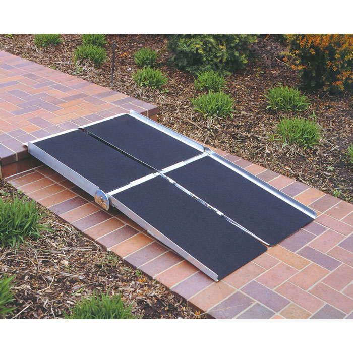 Picture of Prairie View Industries 7-ft x 30-in Portable Multifold Wheelchair Ramp 800 lb. Weight Capacity  Maximum 14-in Rise