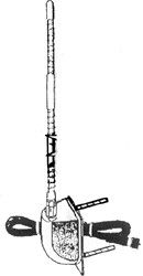 4 ft.Fiberglass No Ground Antennaenna Side Mount -White
