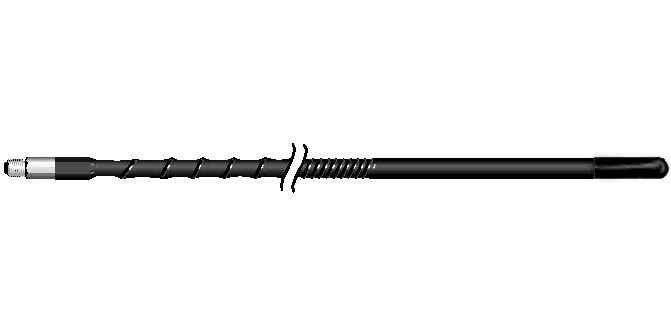 3 ft. -92Cm Am-Fm Receive Antennaenna - Black