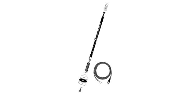 2 ft. No Ground Antenna Kit with 17 ft.Coax -White