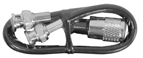 12 in. Dual Bnc Male To Pl259 Adaptor