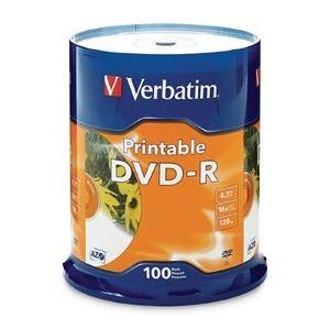 Picture of Verbatim/Smartdisk 95153 Dvd-R 16X White Inkjet Printab