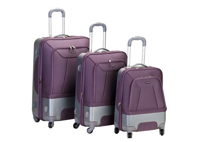 Picture of Rockland F135-Lavender 3 Rome Pc Hybrid Eva/Abs Luggage Set