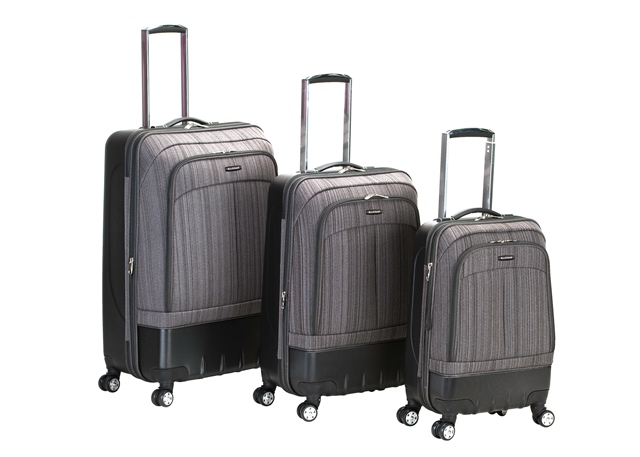 Picture of Rockland F136-Brown 3 Pc Milan Hybrid Eva/Abs Luggage Set
