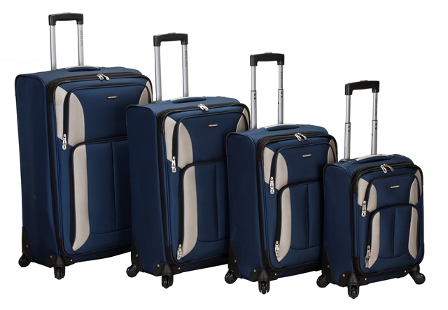 Picture of Rockland F155-Navy 4Pc Impact Spinner Luggage Set