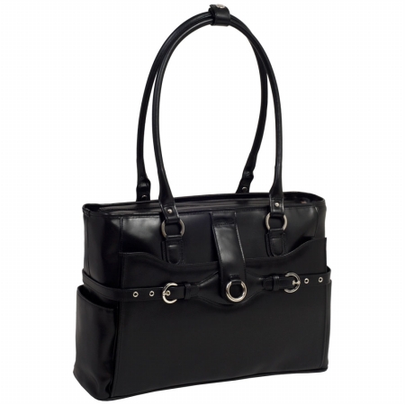 Picture of McKlein 96565 Willow Springs 96565- Black Leather Ladies Briefcase