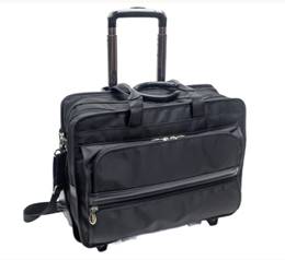 Franklin Nylon Detachable-Wheeled Laptop Case - Black - 17 in. - Durable & Versatile