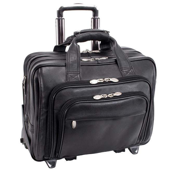 McKlein 4318 Gold Coast Leather Detachable-Wheeled Laptop Case