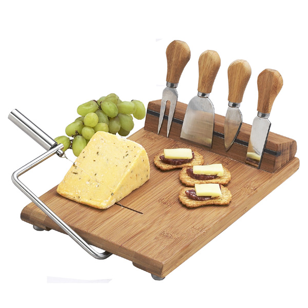 Picnic at Ascot CB14 Stilton Cheese Board Set - Slicer - Bamboo