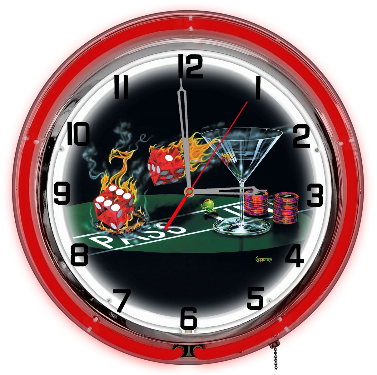 Praying For Seven 18 ft. Neon Clock 18in.