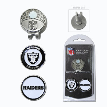 Las Vegas Raiders Cap Clip with 2 Magnetic Markers Set