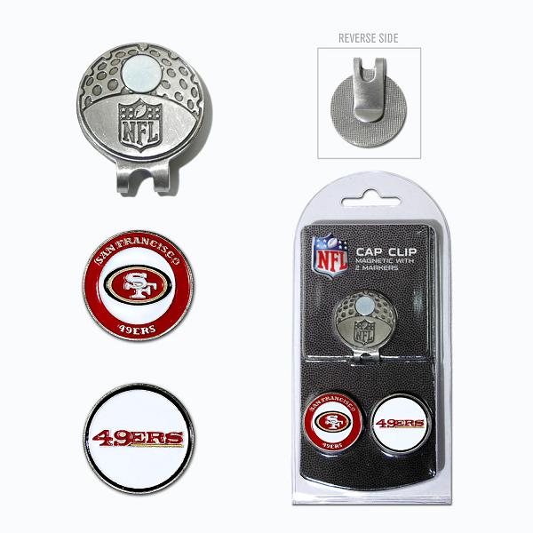 San Francisco 49ers Cap Clip with 2 Magnetic Markers Set