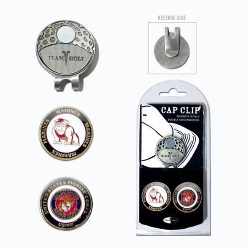 Team Golf 64647 US Marines Golf Ball Marker Hat Clip