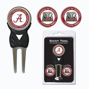 Picture of Team Golf 20145 Alabama Crimson Tide Divot Tool Pack with Signature tool