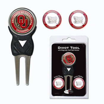 24445 Oklahoma Sooners Divot Tool Pack with Signature tool