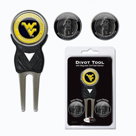 25645 West Virginia Mountaineers Divot Tool Pack with Signature tool