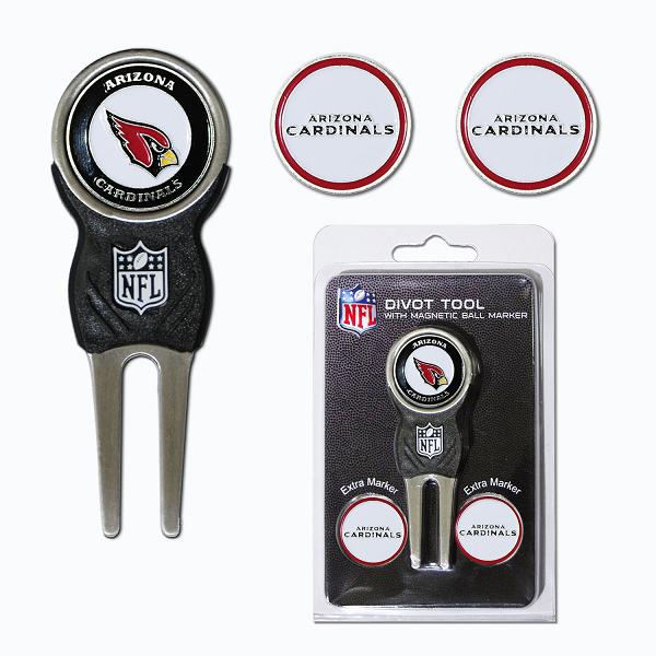 Picture of Team Golf 30045 Arizona Cardinals Divot Tool Pack with Signature tool