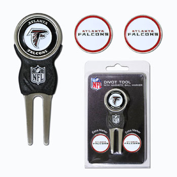 Picture of Team Golf 30145 Atlanta Falcons Divot Tool Pack with Signature tool