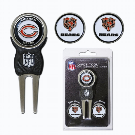 Picture of Team Golf 30545 Chicago Bears Divot Tool Pack with Signature tool