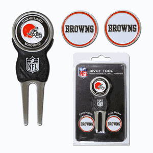 Picture of Team Golf 30745 Cleveland Browns Divot Tool Pack with Signature tool