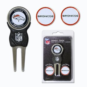 Picture of Team Golf 30845 Denver Broncos Divot Tool Pack with Signature tool