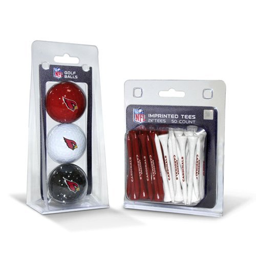 Picture of Team Golf 30099 Arizona Cardinals 3 Ball Pack and 50 Tee Pack
