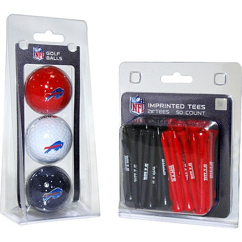 Picture of Team Golf 30399 Buffalo Bills 3 Ball Pack and 50 Tee Pack