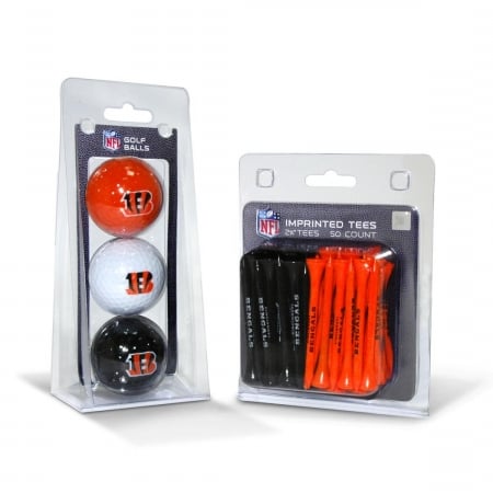Picture of Team Golf 30699 Cincinnati Bengals 3 Ball Pack and 50 Tee Pack