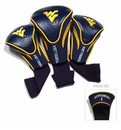 West Virginia Mountaineers 3 Pack Contour Fit Headcover