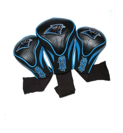 Picture of Team Golf 30494 Carolina Panthers 3 Pack Contour Fit Headcover