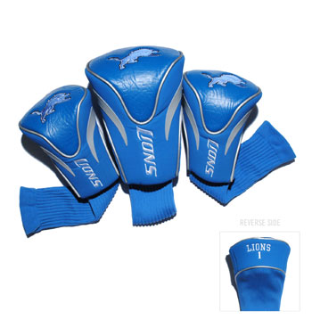 Detroit Lions 3 Pack Contour Fit Headcover