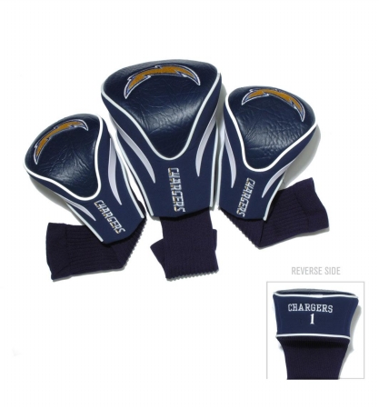 San Diego Chargers 3 Pack Contour Fit Headcover