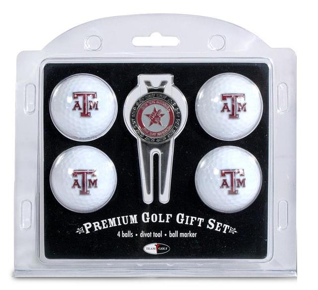 23406 Texas A&M Aggies Pack of 4 Golf Balls and Divet Tool Gift Set
