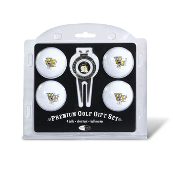 23806 Wake Forest University Pack of 4 Golf Balls and Divet Tool Gift Set