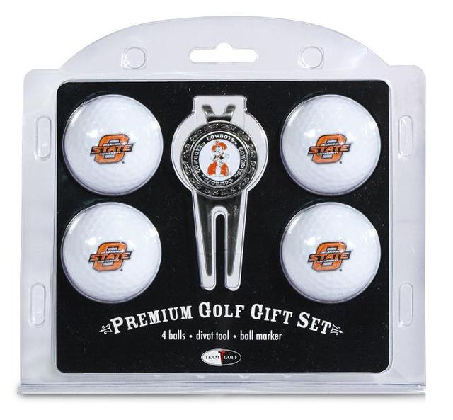 Oklahoma State University Golf Balls and Divot Tool Set  Orange