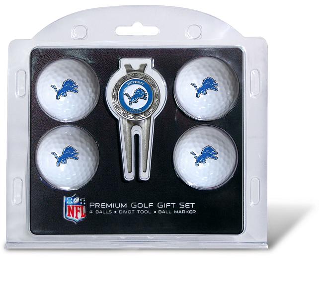 30906 Detroit Lions Pack of 4 Golf Balls and Divet Tool Gift Set