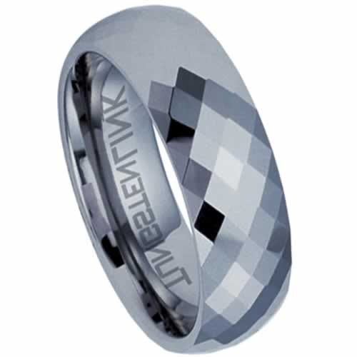 Picture of AAB Style RTS-27 Beautiful Diamond Cut Tungsten Carbide Ring