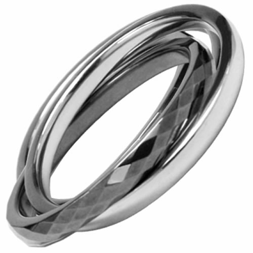 Picture of AAB Style GRTS-64R Double Banded Tungsten and Stainless Steel Ring
