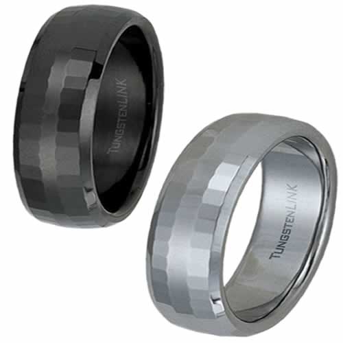 Picture of AAB Style RTS-32RG Gorgeous Tungsten Ring - Tungsten  Gold PVD or Black PVD