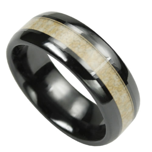 Picture of AAB Style RC-2 - B&LBr Black and Light Brown Ceramic Ring