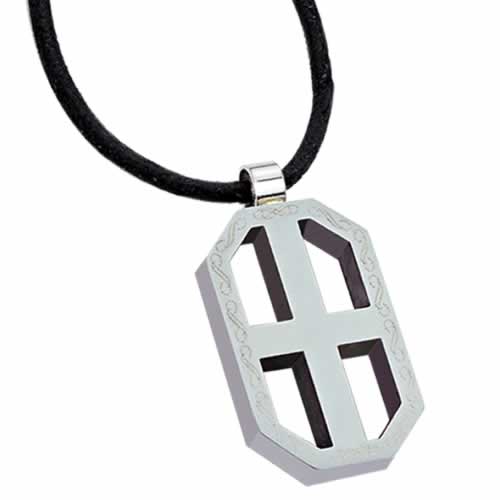 Picture of AAB Style PTS-6 Tungsten Pendant with Leather Necklace