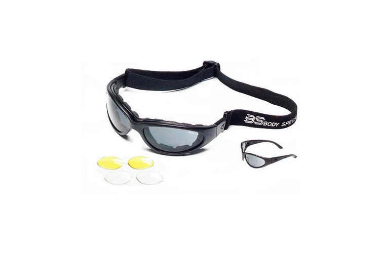 Picture of Body Specs Bsg-Silver.13 Goggle Pkg Silver Frame-Smoke-Package Goggles