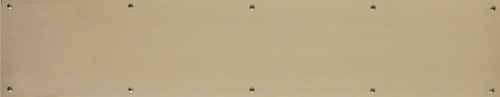 8 in. x 40 in. Kick Plate Antique Brass Adhesive Mount