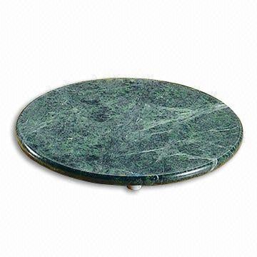 Picture of Evco International 74078 Green Marble 8 in. Round Trivet