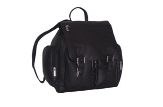 Picture of David King &amp; Co 327B Laptop Backpack with 2 Front Pockets- Black