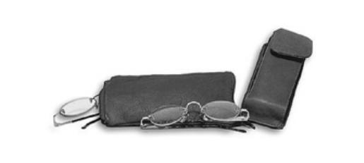 Picture of David King &amp; Co 444B Double Eyeglass Case Black- Black