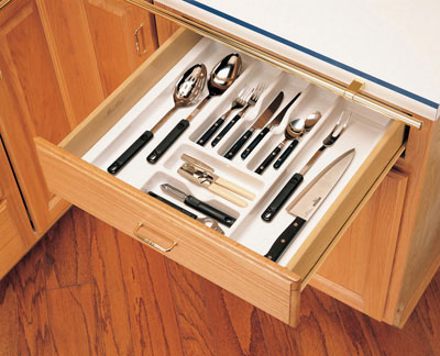 Picture of Rev-A-Shelf CT-4W-52 Plastic Cutlery Drawer Organizer  White - Extra Large