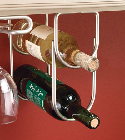 Rev-A-Shelf RS3250SN Double Wine Bottle Rack with Satin Nickel