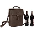 David King & Co 434C Deluxe Double Wine Bottle Carrier- Cafe David King & Co 434C Deluxe Double Wine Bottle Carrier- Cafe