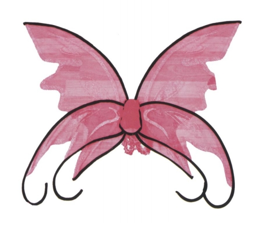 Picture of Costumes For All Occasions FW90442PK Wings Butterfly Pink with Black Trm